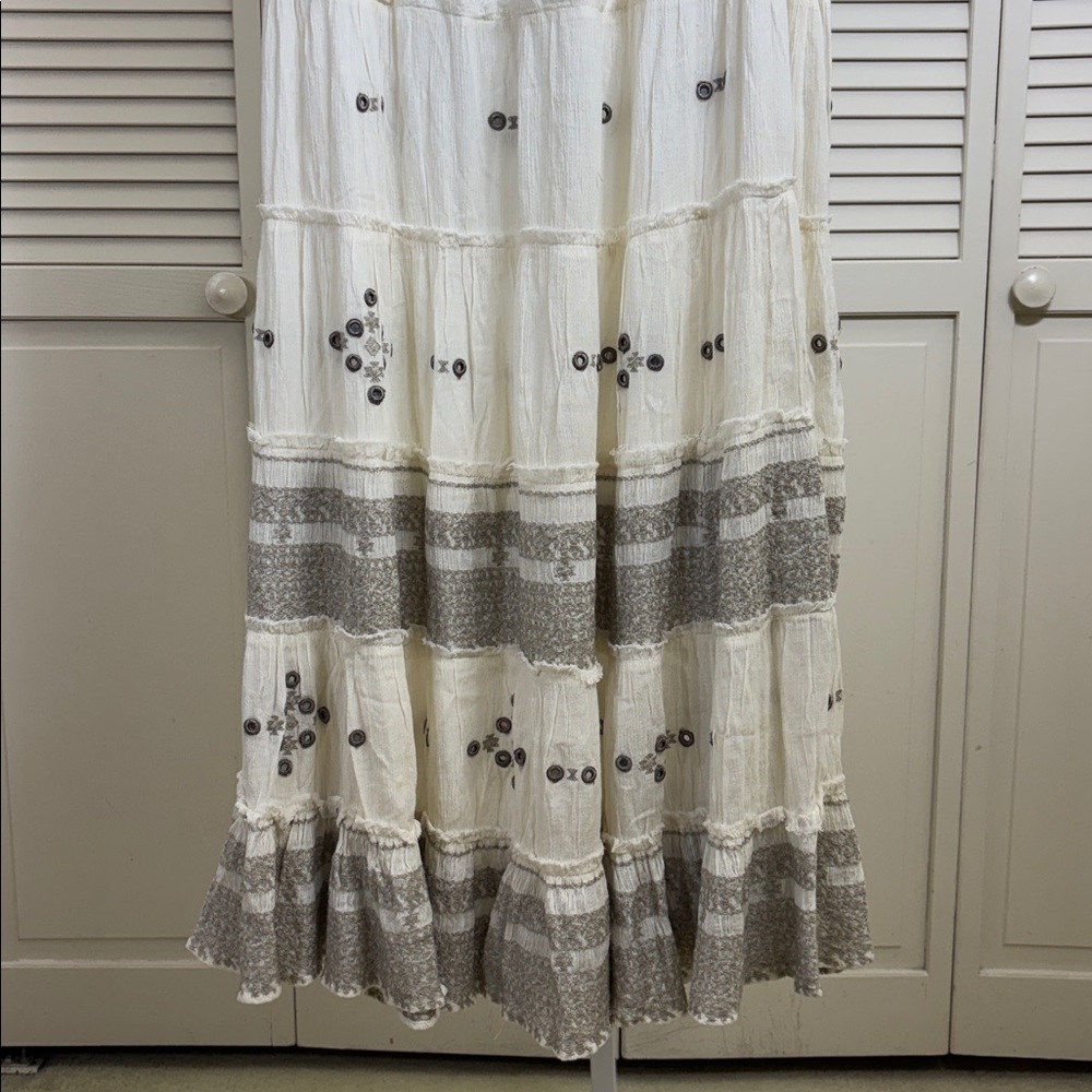 NWT Ralph Lauren Denim & Supply Mirrored Tiered Boho Maxi Skirt XL - Picture 8 of 12